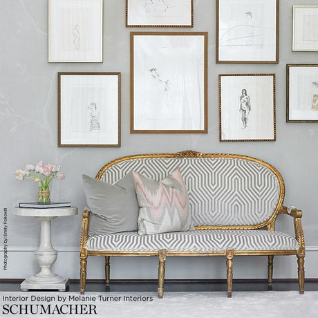 Schumacher Bargello Blush Conch Fabric