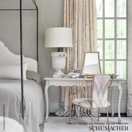 Schumacher Bargello Blush Conch Fabric