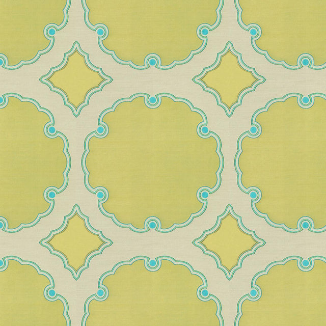 Kravet INTERPRETATION CITRON TEAL Upholstery Fabric