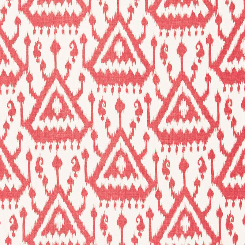 Schumacher Vientiane Ikat Coral Fabric