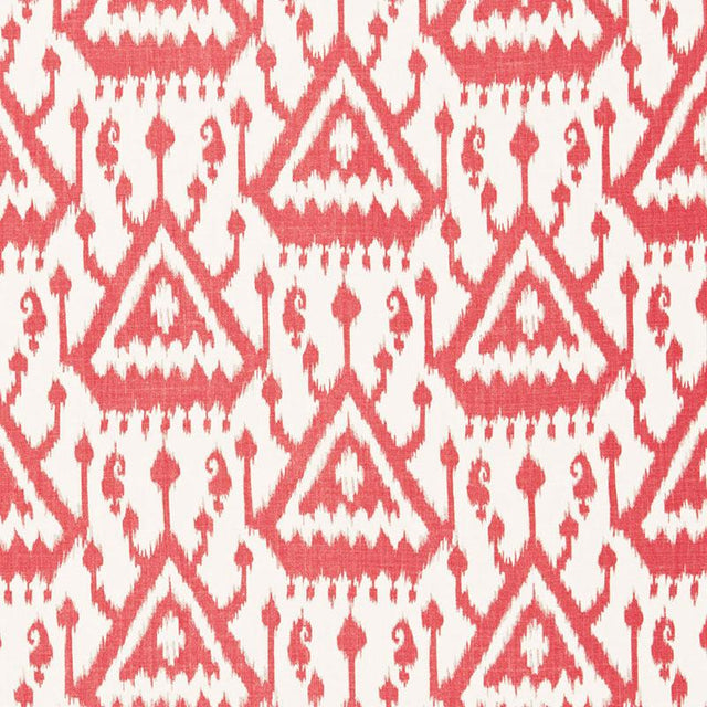 Schumacher Vientiane Ikat Coral Fabric