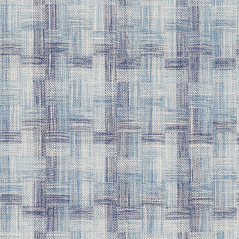 Schumacher Boro Plaid Indigo Fabric