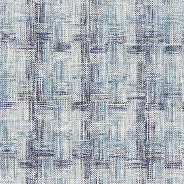 Schumacher Boro Plaid Indigo Fabric