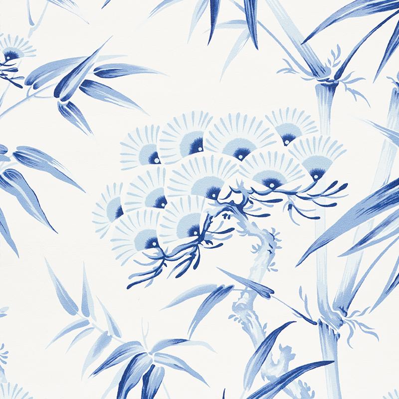 Schumacher Arita Floral Porcelain Wallpaper
