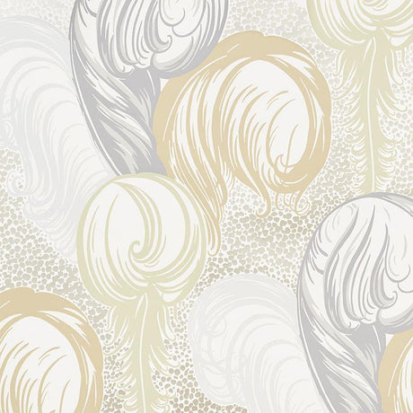 Schumacher Plumes Champagne Wallpaper