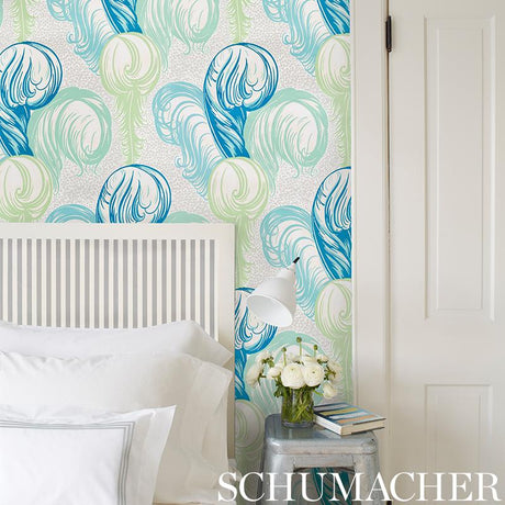 Schumacher Plumes Champagne Wallpaper