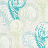 Schumacher Plumes Peacock Wallpaper