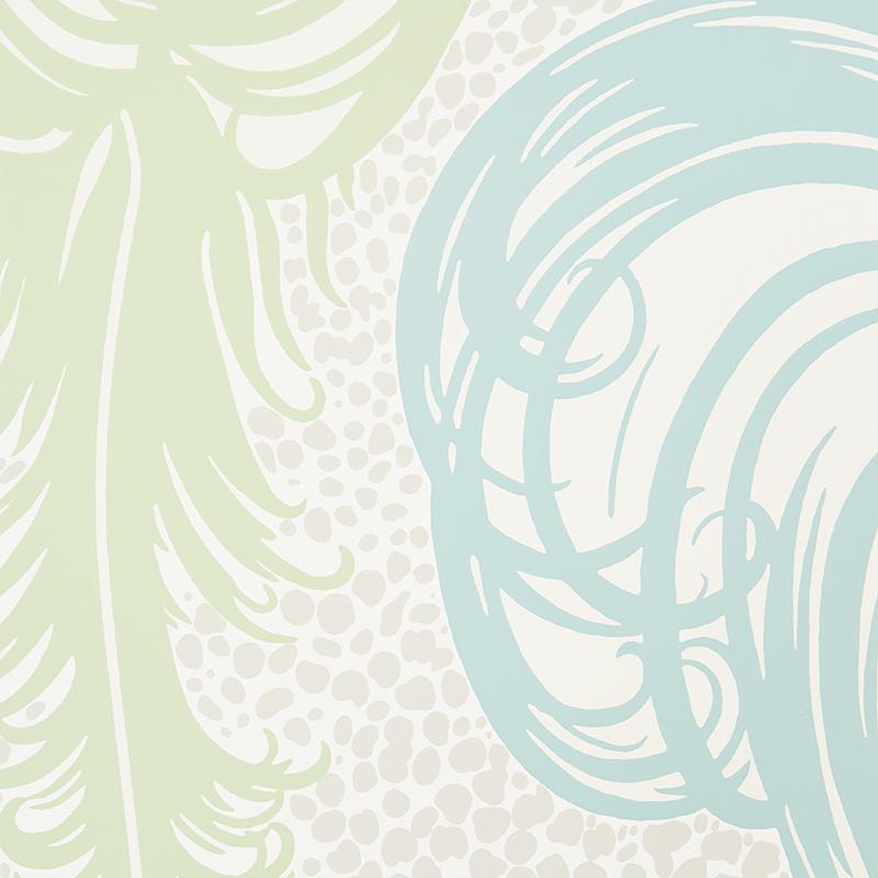 Schumacher Plumes Peacock Wallpaper