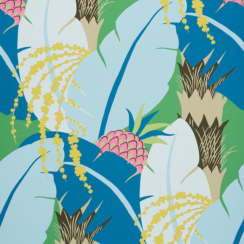 Schumacher Ananas Peacock Wallpaper