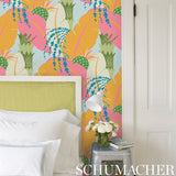 Schumacher Ananas Peacock Wallpaper