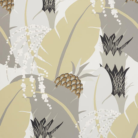 Schumacher Ananas Neutral Wallpaper