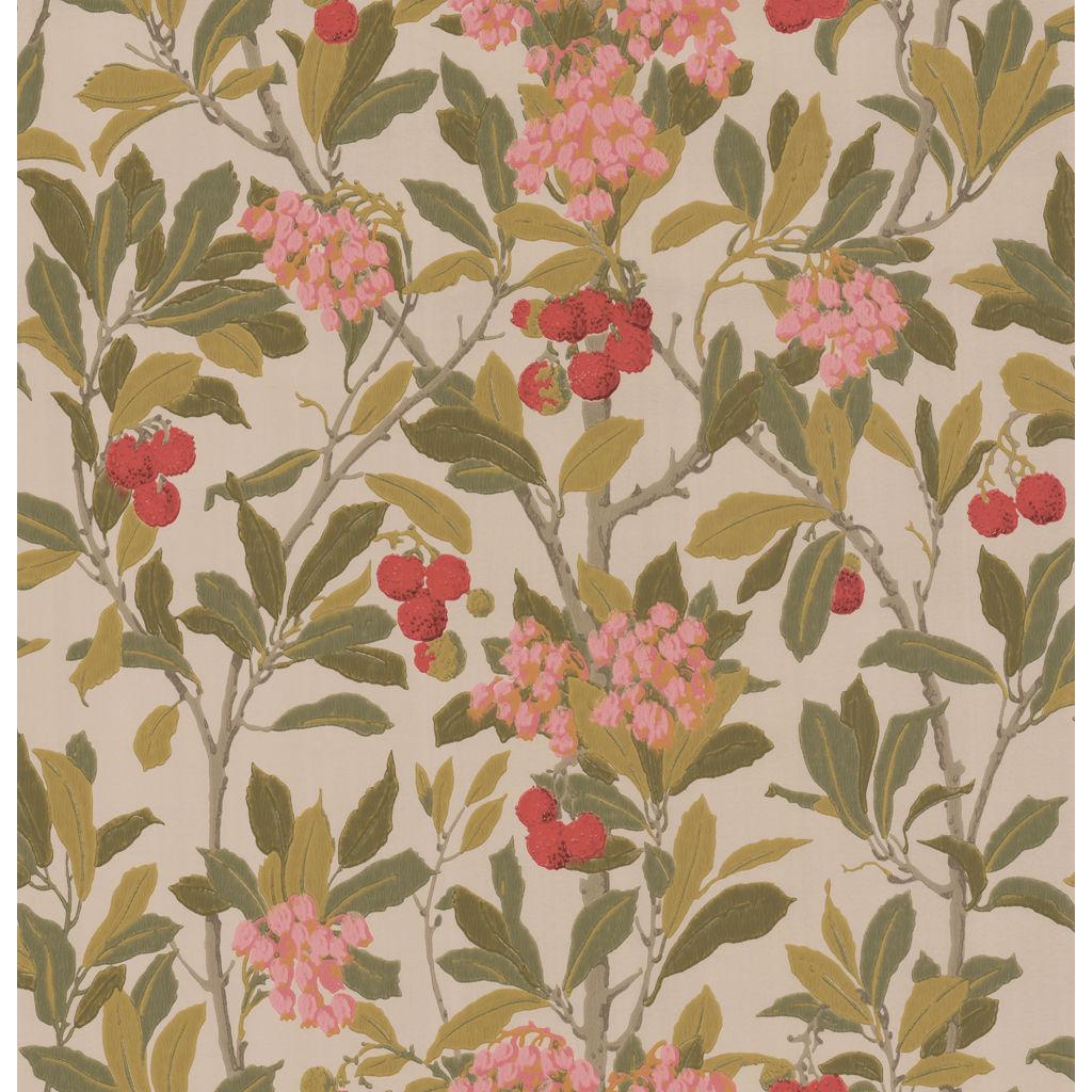 Cole & Son STRAWBERRY TREE PINK & LINEN Wallpaper