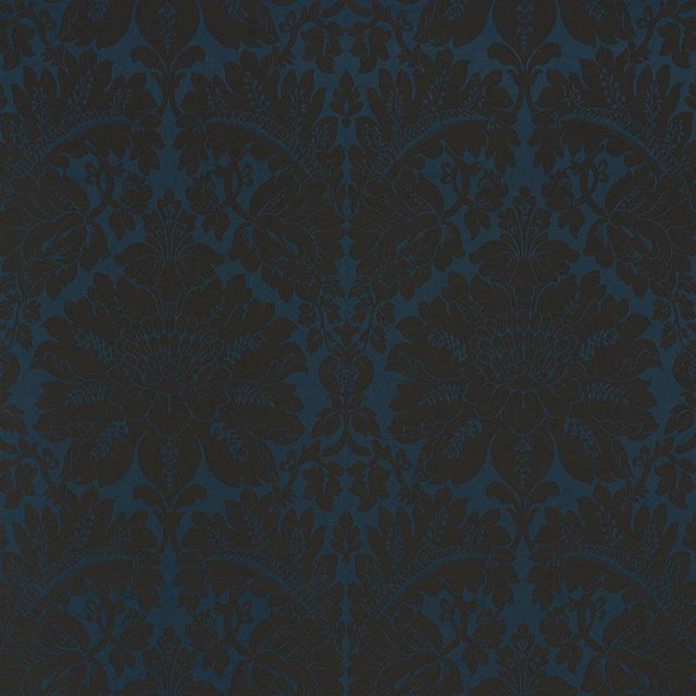 Schumacher Maggiore Damasco Midnight Fabric