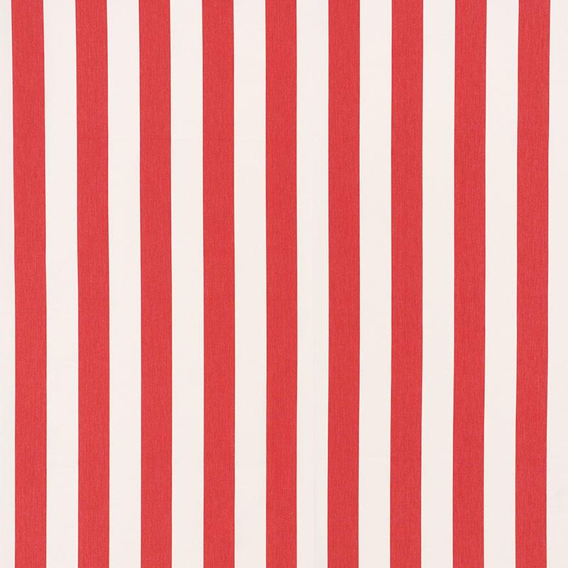 Schumacher Andy Stripe Red Fabric