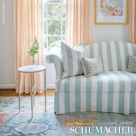 Schumacher Andy Stripe Mineral Fabric