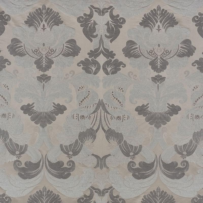 Schumacher Molveno Damasco Pewter Fabric