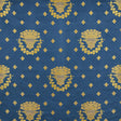 Schumacher Blue Room Lampas Blue Fabric