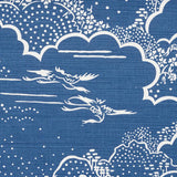 Schumacher Kumo Village Blue Fabric