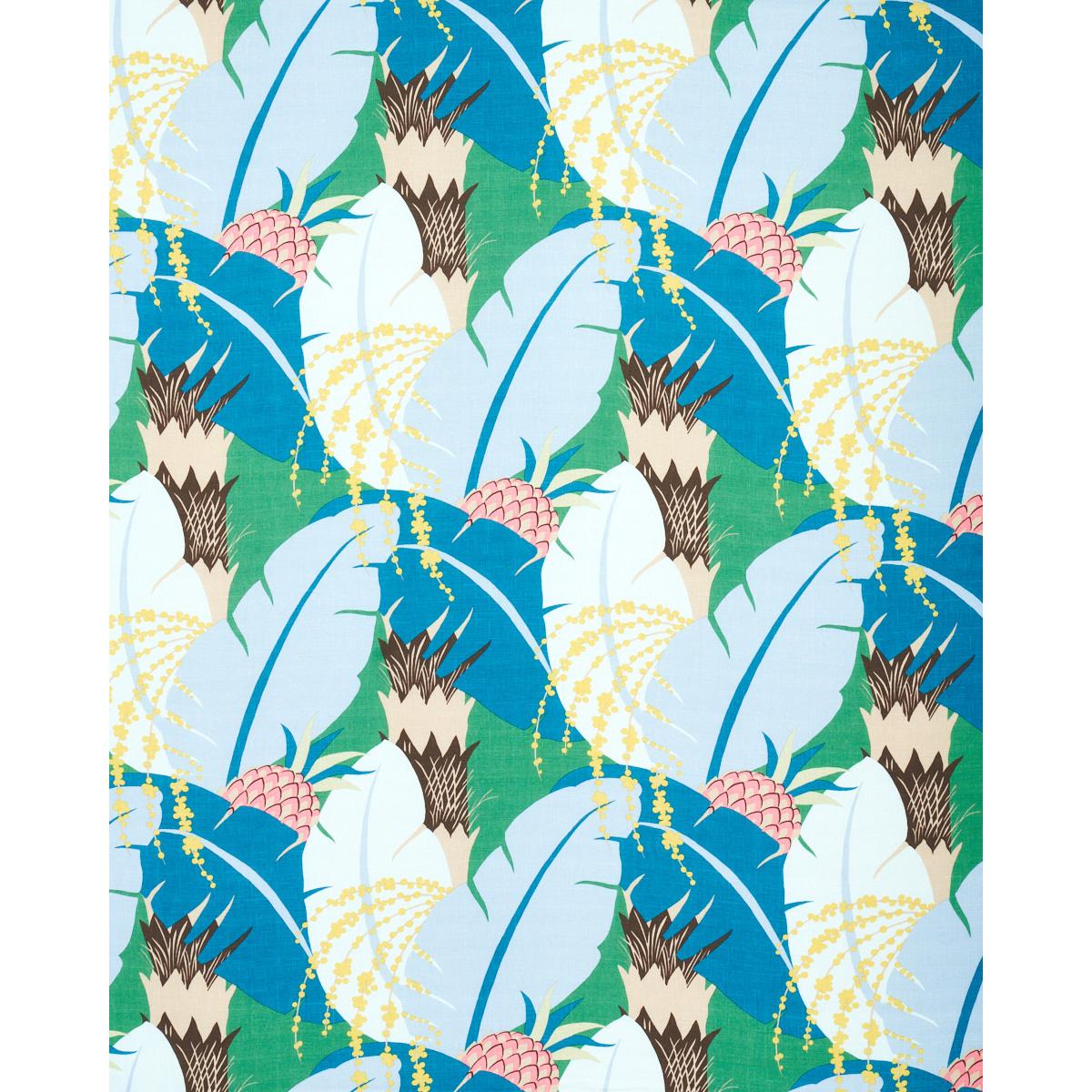 Schumacher Ananas Peacock Fabric