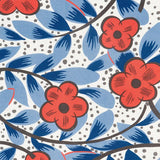 Schumacher Cocarde Espagnole Red & Blue Fabric