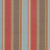 Schumacher Addison Cotton Stripe Red Earth Fabric