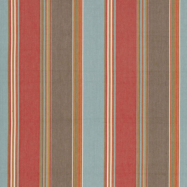 Schumacher Addison Cotton Stripe Red Earth Fabric