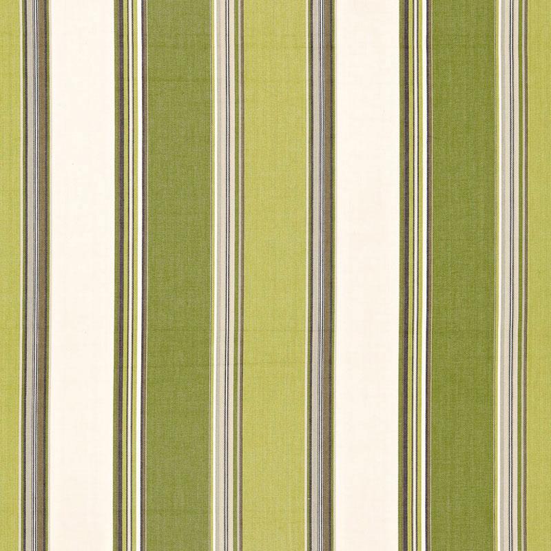 Schumacher Addison Cotton Stripe Vert Fabric