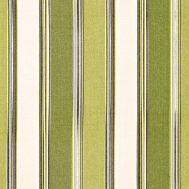 Schumacher Addison Cotton Stripe Vert Fabric