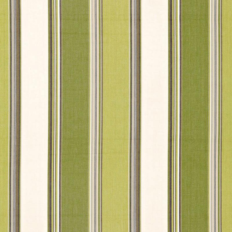 Schumacher Addison Cotton Stripe Vert Fabric