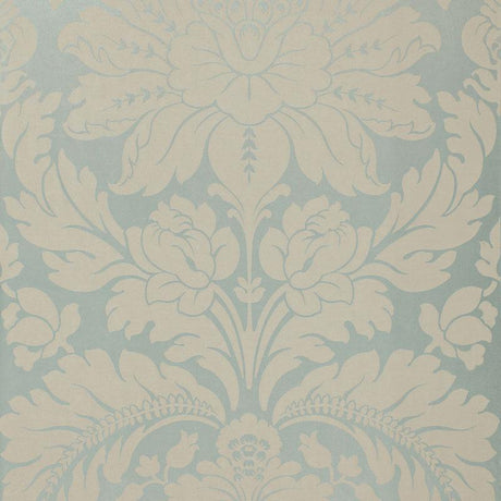Schumacher Anvers Damask Azure Fabric