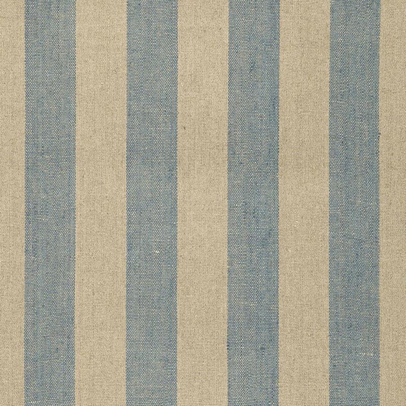 Schumacher Augustin Linen Stripe Denim / Linen Fabric