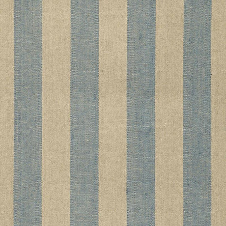 Schumacher Augustin Linen Stripe Denim / Linen Fabric