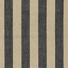Schumacher Augustin Linen Stripe Ebony / Linen Fabric