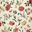 Schumacher Avebury Floral Vine Document Rose Fabric
