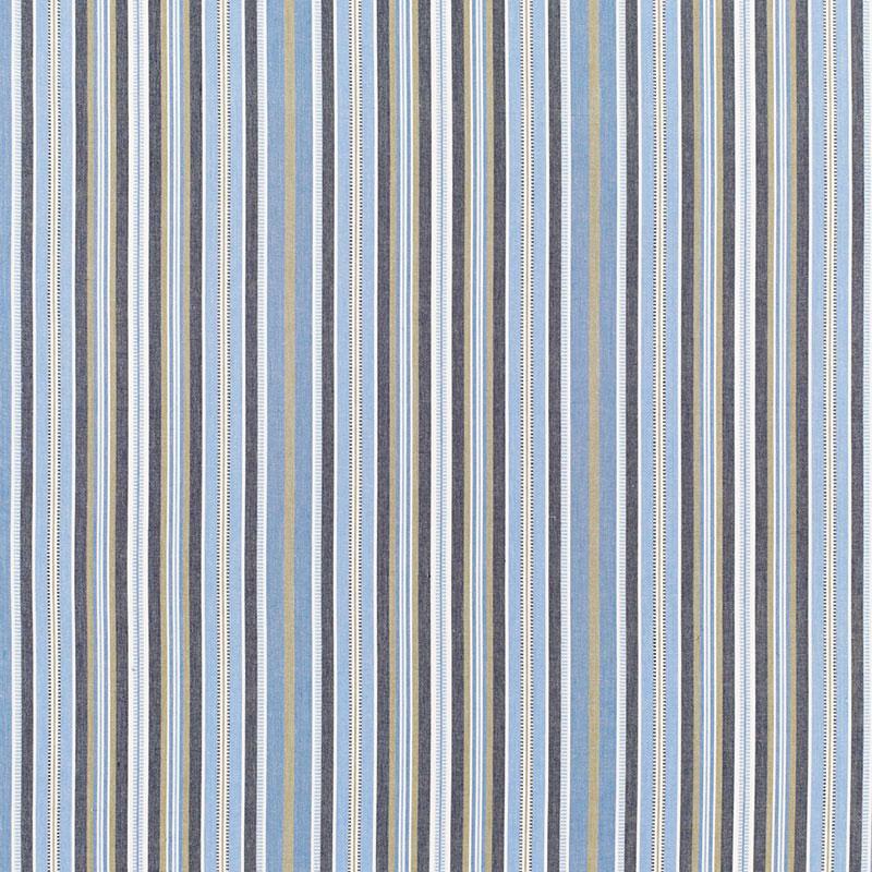 Schumacher Avignon Stripe Bleu Fabric