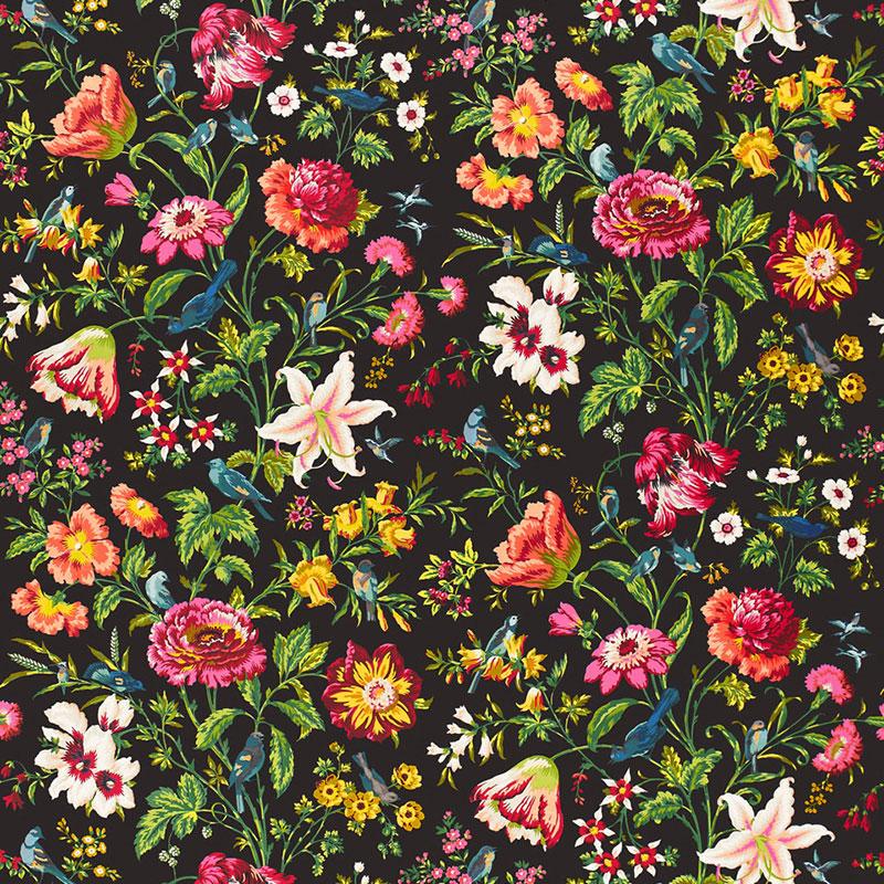 Schumacher Avondale Floral Night Garden Fabric