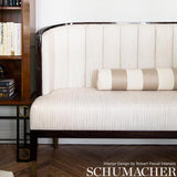 Schumacher Beaufort Awning Stripe Platinum Fabric