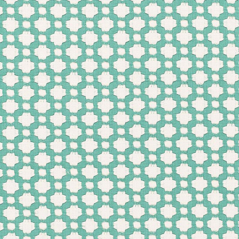 Schumacher Betwixt Pool/Natural Fabric