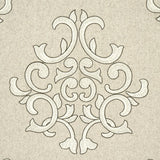 Schumacher Byron Embroidered Wool Oat Fabric