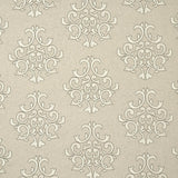 Schumacher Byron Embroidered Wool Oat Fabric