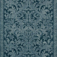 Schumacher Carlotta Velvet Damask Indigo Fabric