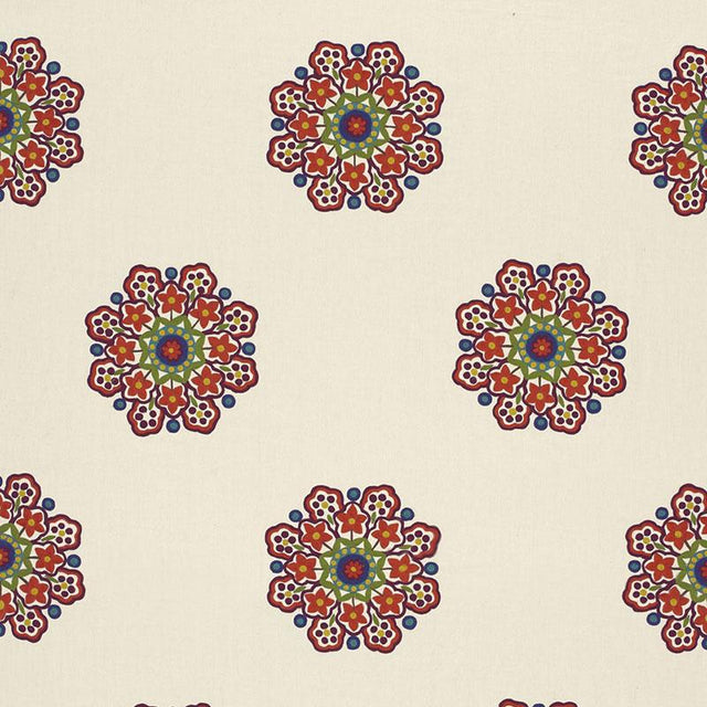 Schumacher Chennai Linen Embroidery Festival Fabric