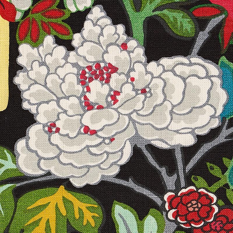 Schumacher Chiang Mai Dragon Ebony Fabric DecoratorsBest