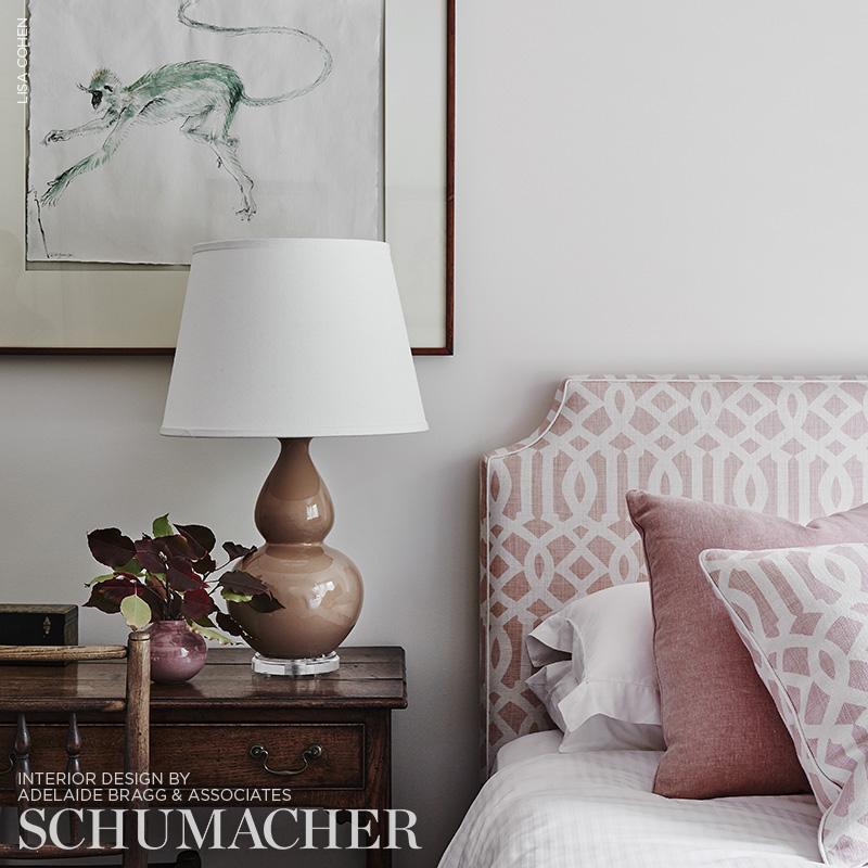 Schumacher Imperial Trellis Ii Blush Fabric
