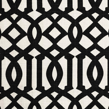 Schumacher Imperial Trellis Ii Jet Fabric