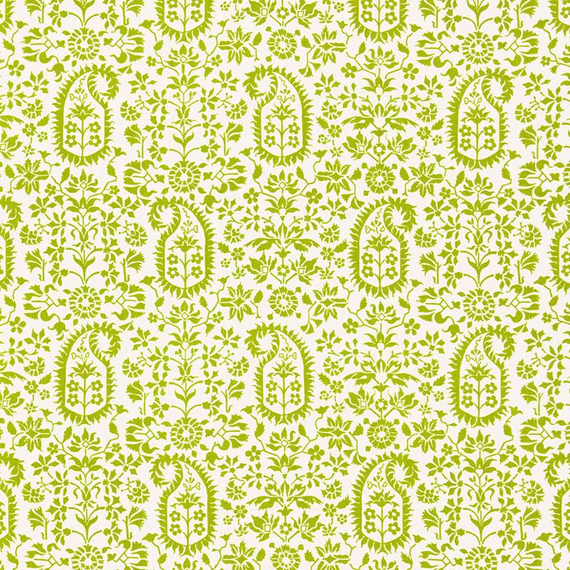 Schumacher Kalika Paisley Print Palm Fabric