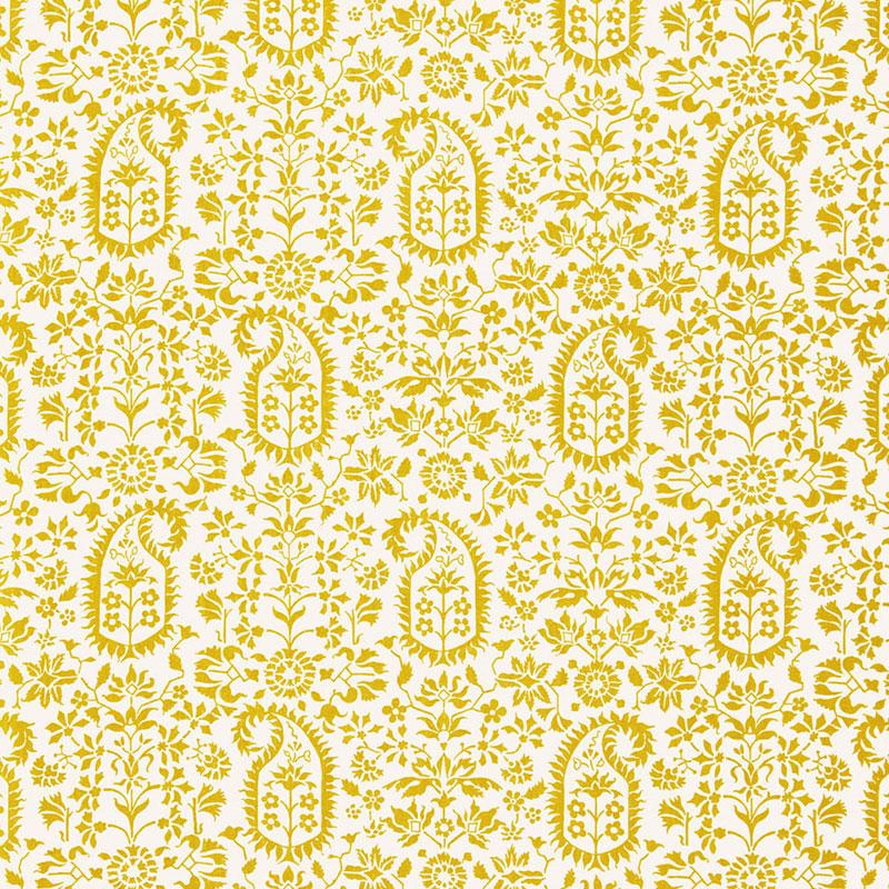 Schumacher Kalika Paisley Print Citron Fabric