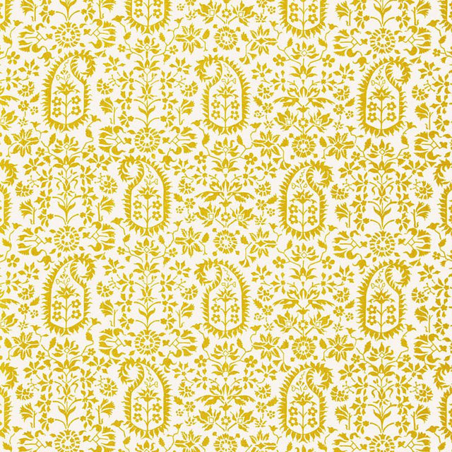 Schumacher Kalika Paisley Print Citron Fabric