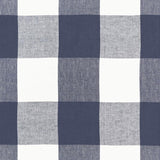 Schumacher Key Largo Check Navy Fabric