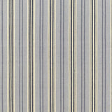 Schumacher Loire Jute Stripe Bleu Fabric